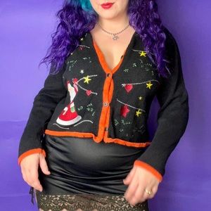 90’s Vintage embroidered Christmas cardigan size small